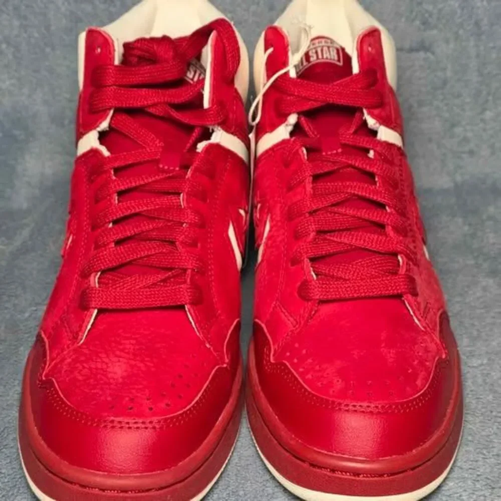 Converse Weapon Mid Red White High Top Sneakers Mens 9.5 or Womens 11